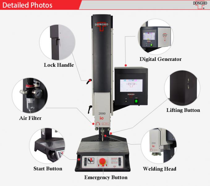 ABS plástico da máquina de solda ultrassônica, PP, PVC, PETG